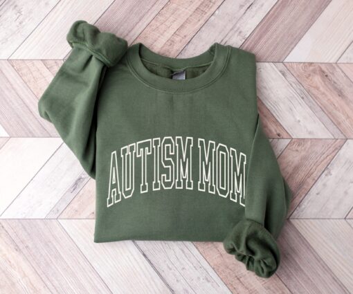 autism mom sweatshirt for autism awareness and neurodiversity support cute autism mama crewneck shirt yegwq