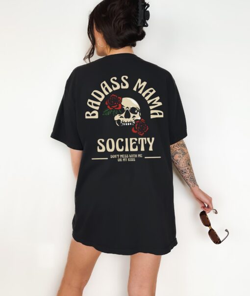 badass mama society tee for women edgy mom shirt trendy mom life apparel perfect for mothers day gifts rkbb6