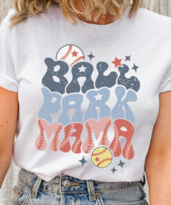 baseball and softball mom shirt ballpark mama t shirt for sports moms vintage style tee for game days m90t9