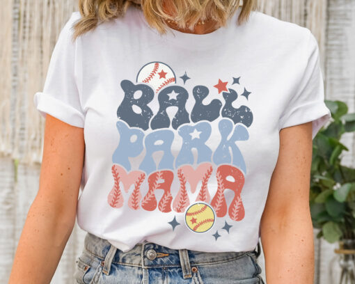 baseball and softball mom shirt ballpark mama t shirt for sports moms vintage style tee for game days m90t9