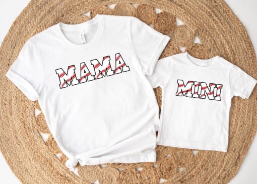 baseball mama and mini matching shirts mommy and me outfit mothers day shirt baseball mom t shirt for moms and kids ariti