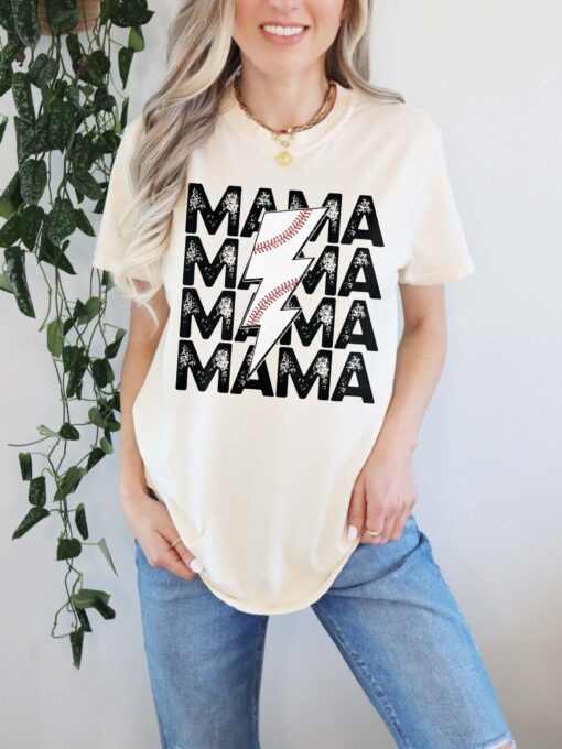baseball mom shirt distressed game day tee sports mom life comfort colors mama baseball t shirt lklxi scaled