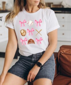 baseball mom shirt with pink bow design funny sports mom t shirt for mothers day unique baseball gift ideas 4la2g