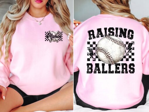 baseball mom sweatshirt for game day raising ballers sports mama shirt softball mom gift comfortable and stylish nkywp