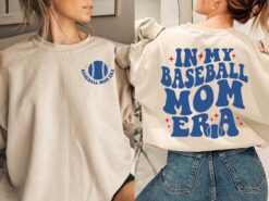 baseball mom sweatshirt in my baseball mom era game day shirt sports mom gift best mom ever baseball apparel gkken