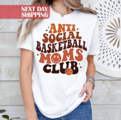 basketball mom shirt for sports moms basketball game day apparel anti social basketball lovers club gift wufee