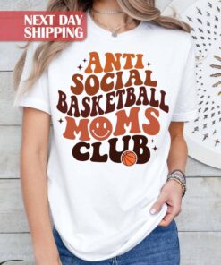 basketball mom shirt for sports moms basketball game day apparel anti social basketball lovers club gift wufee