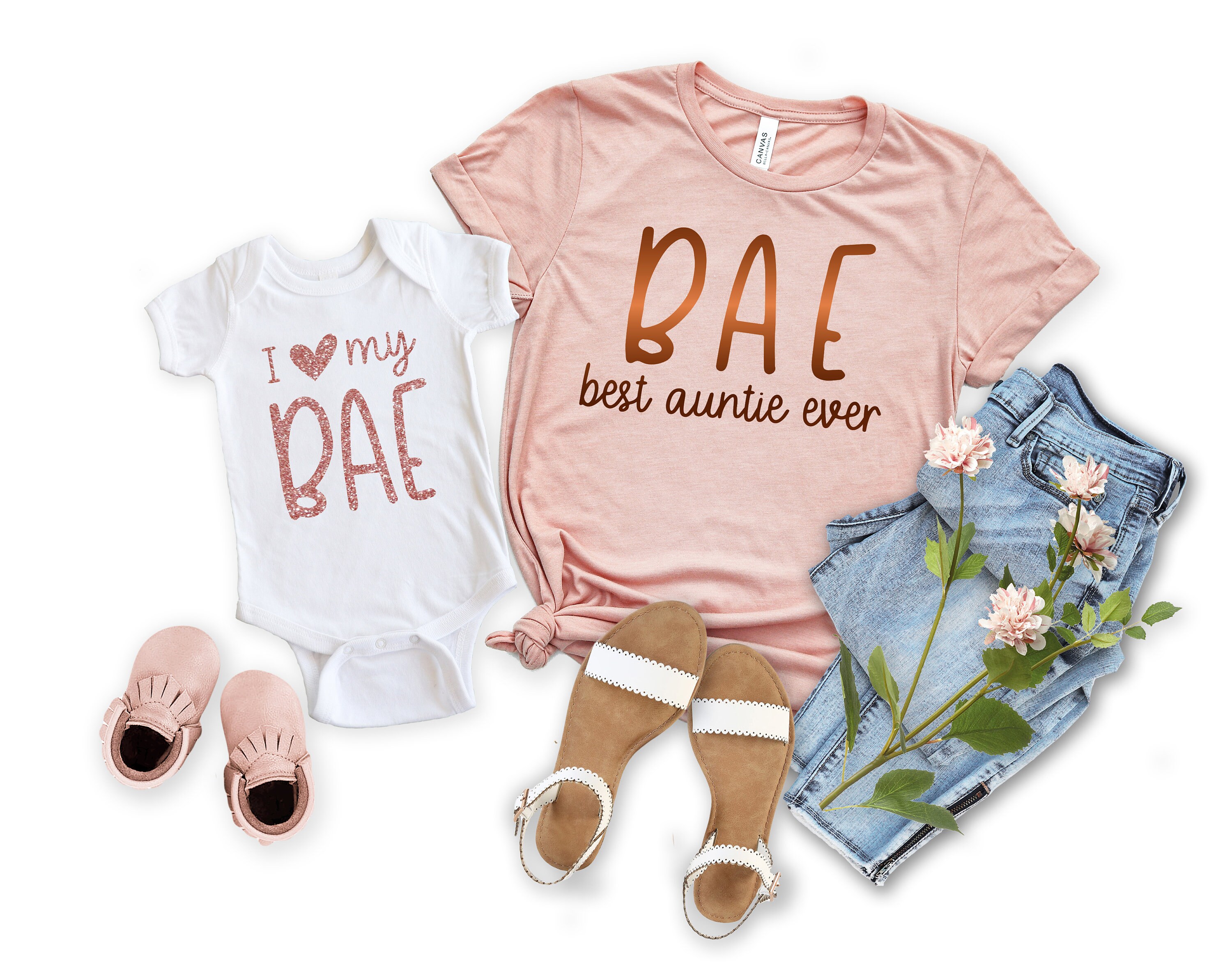 best aunt ever shirt i love my bae aunt shirt funny family matching shirts unique gifts for aunts botdr scaled