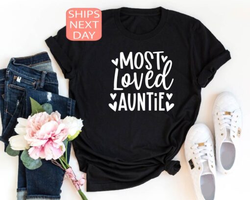 best aunt shirt most loved auntie tee for women mothers day gift cute aunt t shirt unique gifts for sister nnygo