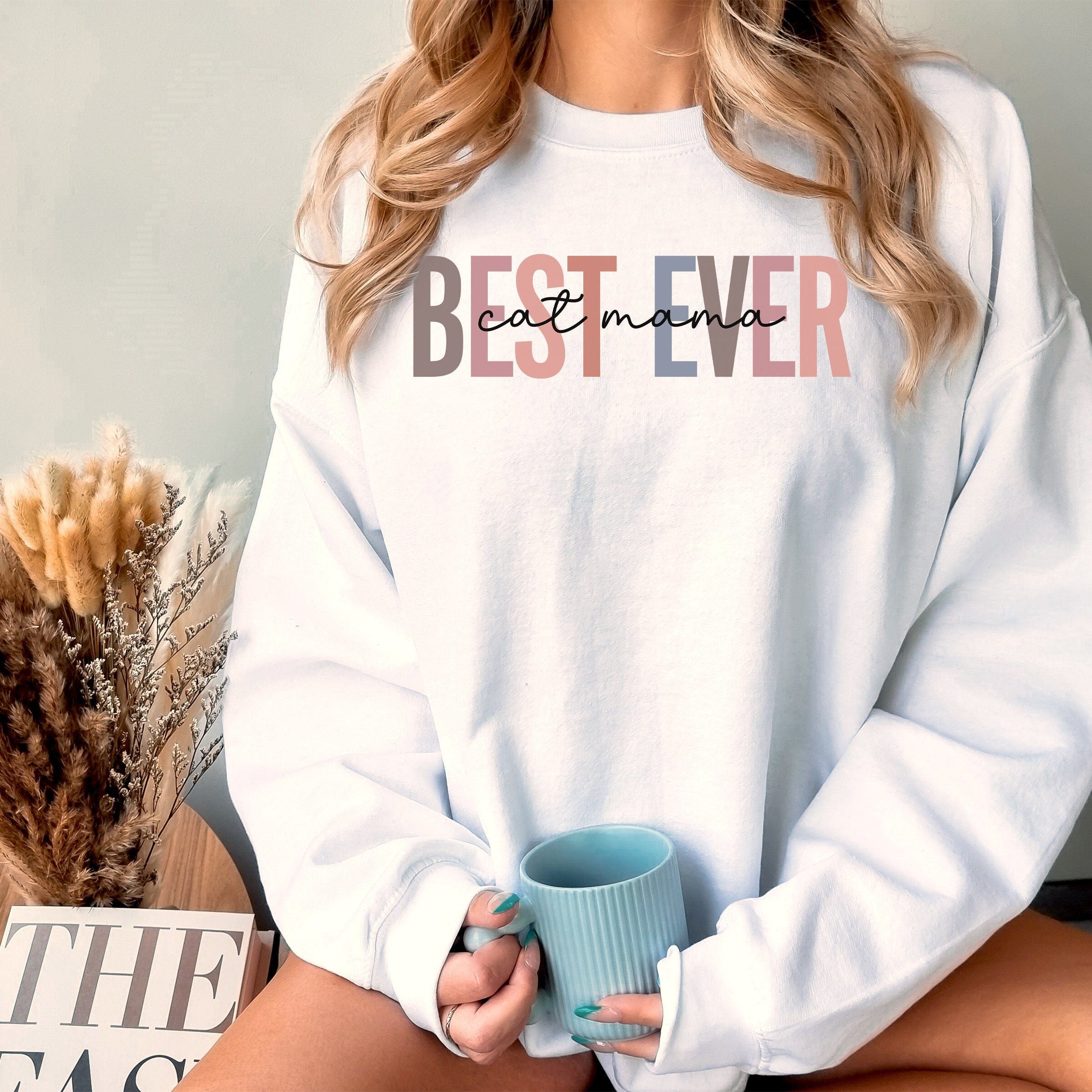 best cat mama ever sweatshirt cute cat mom crewneck perfect gift for cat lovers and cat moms skouq