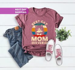 best cat mom ever retro shirt with glasses for cat lovers mothers day gift cat owner t shirt wmdtb scaled