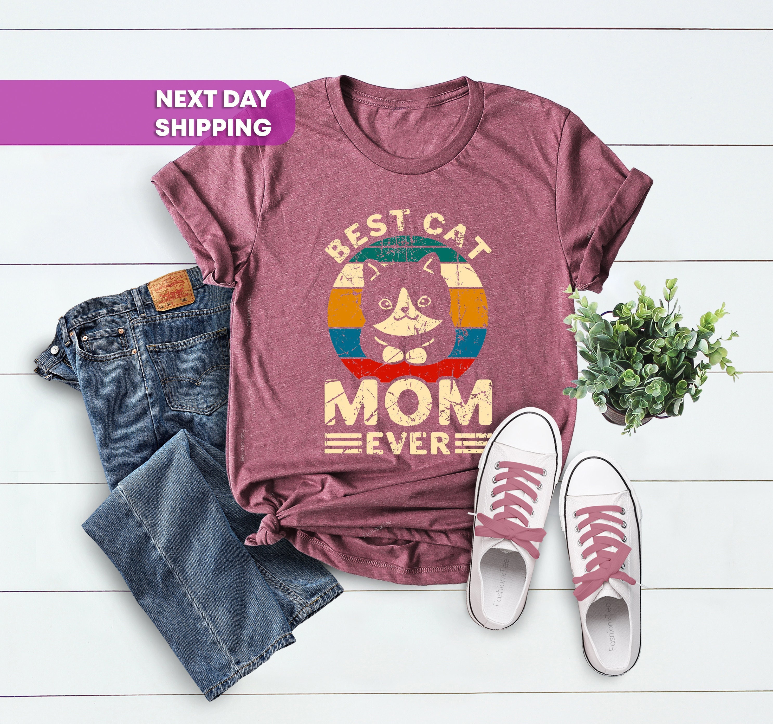 best cat mom ever retro shirt with glasses for cat lovers mothers day gift cat owner t shirt wmdtb scaled