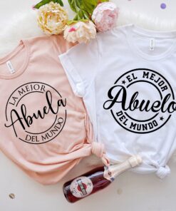 best grandpa and grandma shirt promoted to abuelo abuela spanish grandparents gift unique family t shirt qn47o