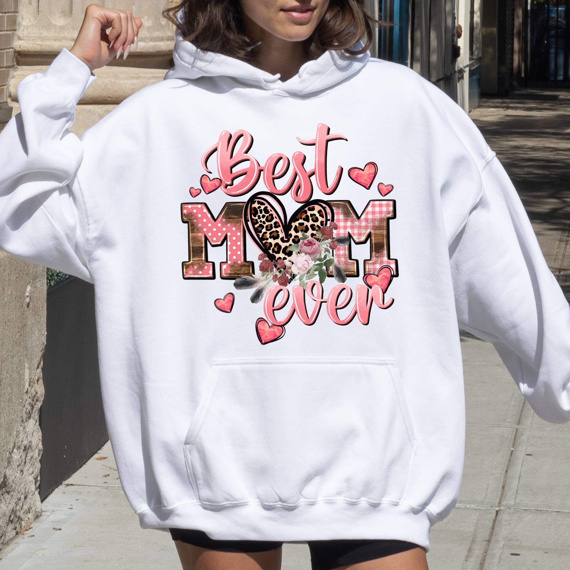 best mom ever floral hoodie for mothers day personalized mom gift comfortable hoodie for moms