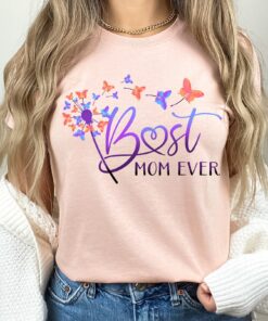 best mom ever shirt with butterfly and dandelion design for mothers day cute mom t shirt and personalized mom gifts 3exi8