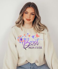 best mom ever sweatshirt with butterfly and dandelion design for mothers day cute mom life hoodie gift for new moms ifa8x