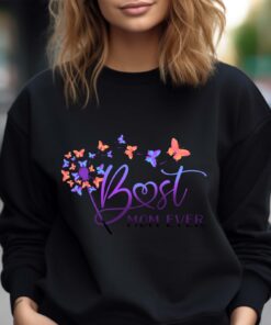 best mom ever sweatshirt with butterfly and dandelion design for mothers day cute mom life hoodie gift for new moms rtbub