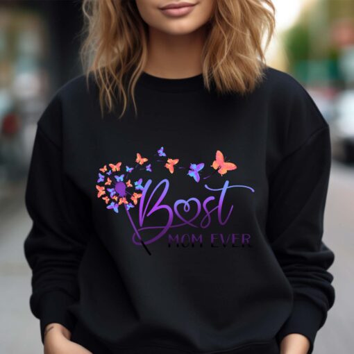 best mom ever sweatshirt with butterfly and dandelion design for mothers day cute mom life hoodie gift for new moms rtbub