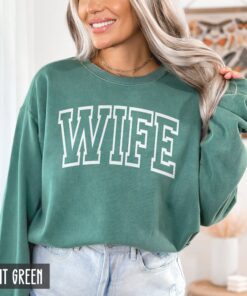 best wife sweatshirt cute wife crewneck unisex fit engagement shirt bridal shower gift for wifey life flayc