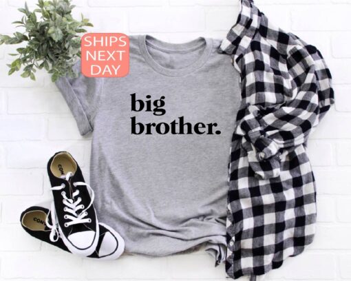 big brother announcement shirt cute big bro t shirt family tee promoted to big bro gift for new sibling celebration nj5wd