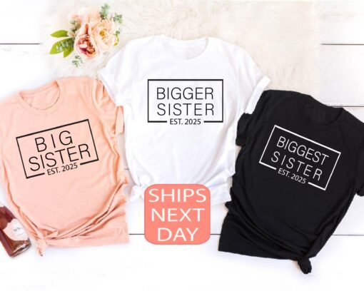 big sister est 2025 shirt promoted to big sister tee baby announcement shirt for daughter unique sibling gift ftzyb