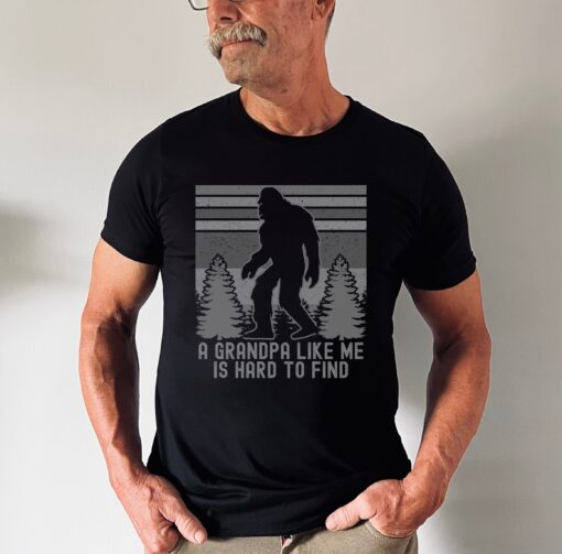 bigfoot grandpa shirt funny sasquatch tee for men unique fathers day gift hard to find grandpa like me ej2bz