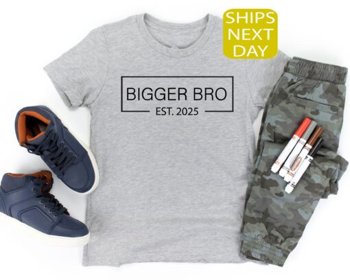 bigger brother est 2025 shirt promoted to bigger bro tee baby announcement t shirt unique gift for son