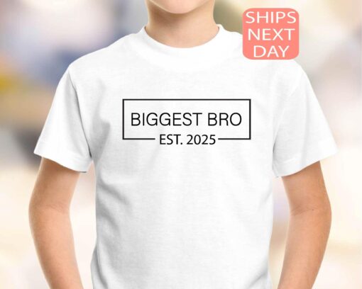 biggest bro est 2025 shirt for baby announcement and reveal best gift for son promoted biggest bro tee rlbma