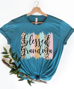 blessed grandma shirt leopard print mom life shirt colorful nana t shirt for mothers day gifts and best mom ever celebrations t4tty