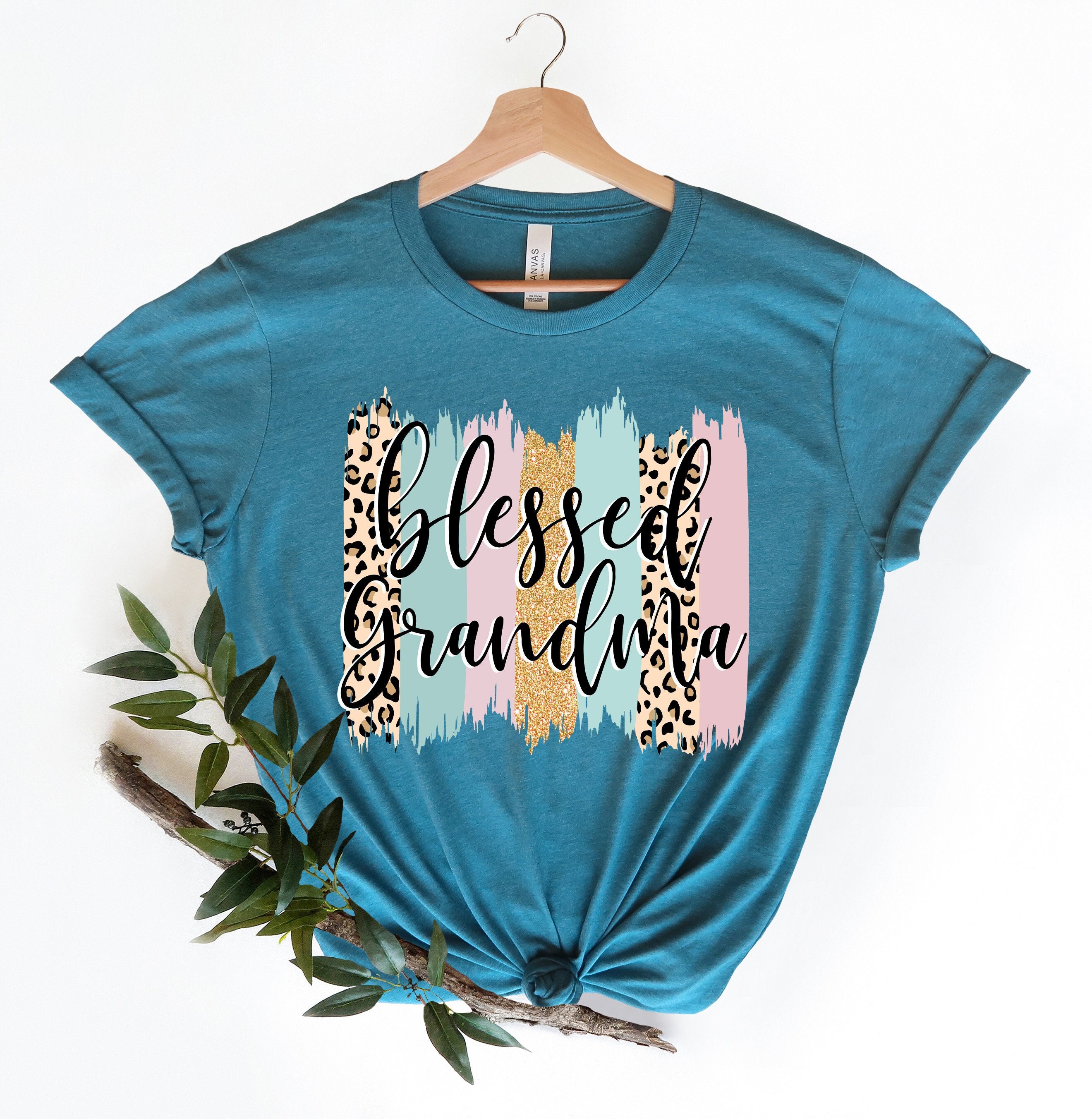 blessed grandma shirt leopard print mom life shirt colorful nana t shirt for mothers day gifts and best mom ever celebrations t4tty scaled