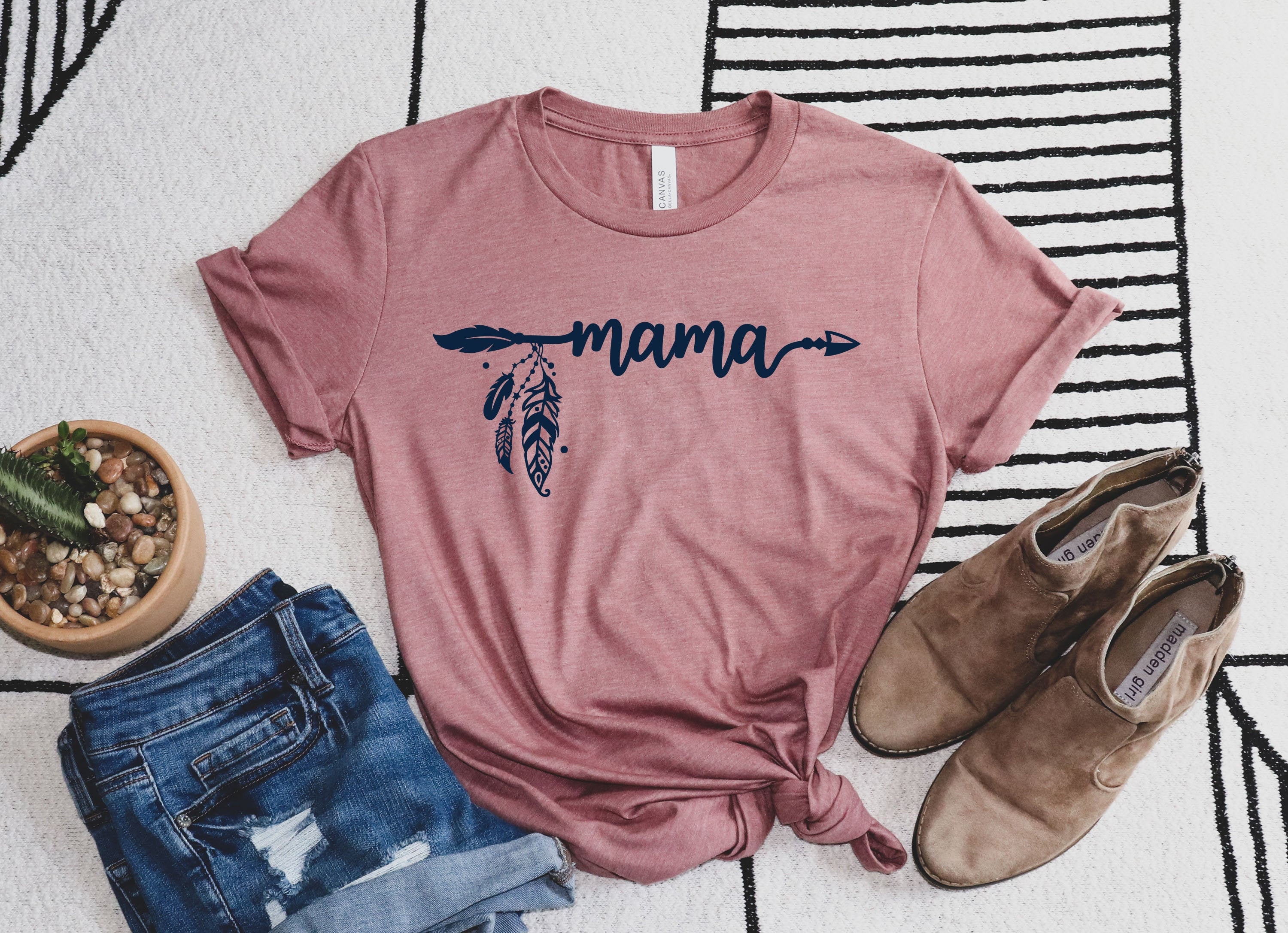 blessed mama life t shirt cute flower tee for mothers day new mom gift best mama shirt for moms kz898 scaled