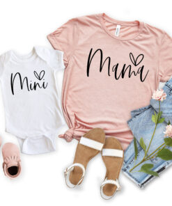 blessed mama mini matching shirts thankful for my mini cute mom and child tees perfect for mothers day 1jsdk