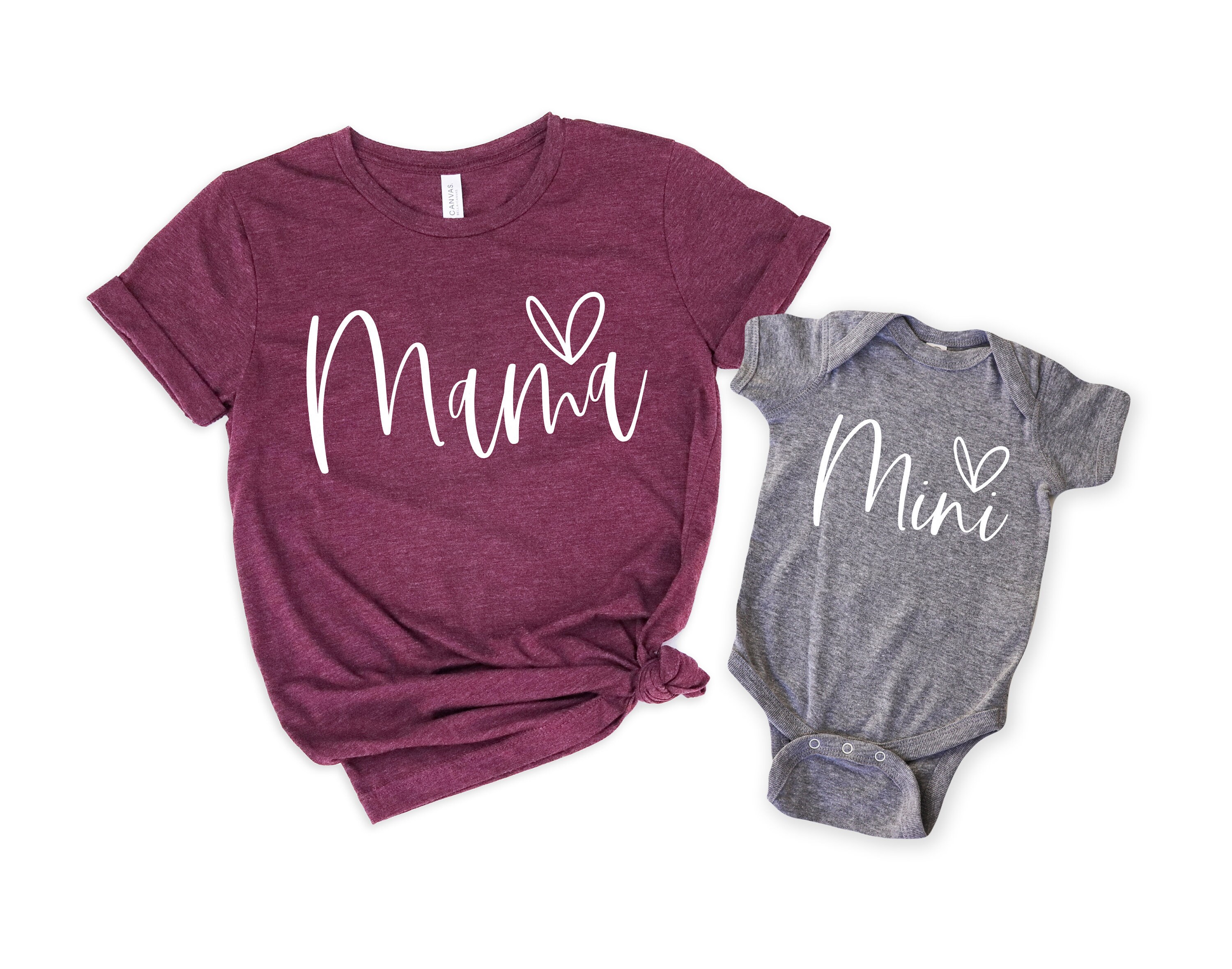 blessed mama mini matching shirts thankful for my mini cute mom and child tees perfect for mothers day l16f9 scaled