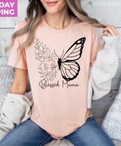 blessed mama shirt for mom life cute t shirt unique mothers day gift for new moms and best mom ever cxxon