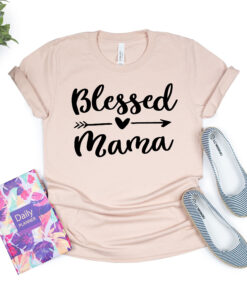 blessed mama shirt for mom life cute t shirt unique mothers day gift new mom gift funny mom shirt hkatv