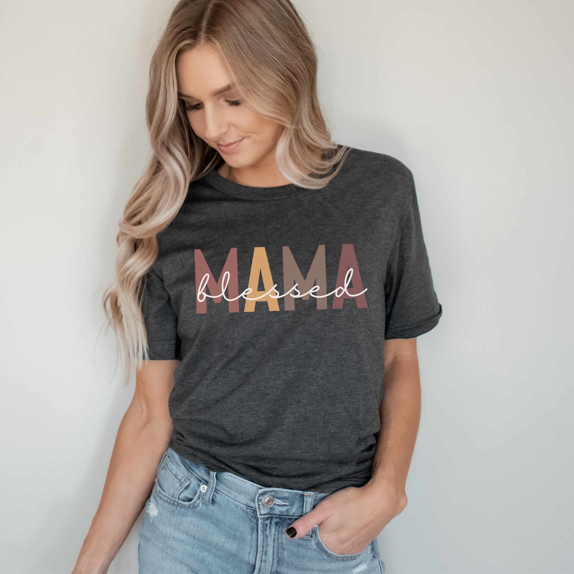 blessed mama shirt for mothers day best mom t shirt cute mom tee groovy mom life shirt unique gift for moms edrwe