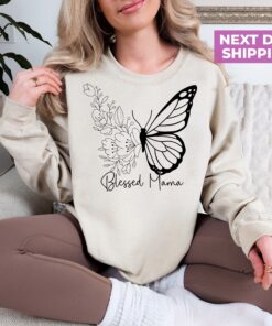 blessed mama sweatshirt retro boho style best mom shirt for mothers day personalized gift for moms ubysb