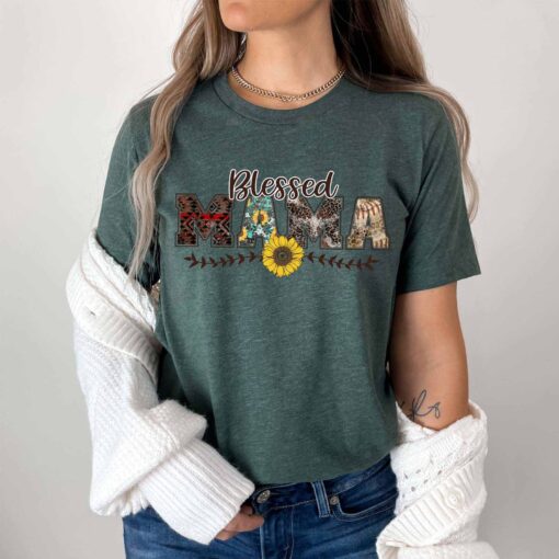 blessed mama t shirt for christian moms cute mom life shirt perfect for mothers day and expecting mothers ckecq
