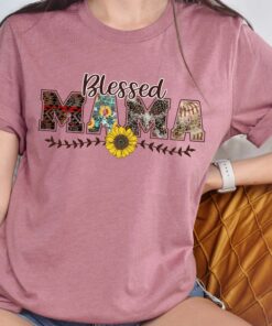 blessed mama t shirt for christian moms cute mom life shirt perfect for mothers day and expecting mothers jbzyd