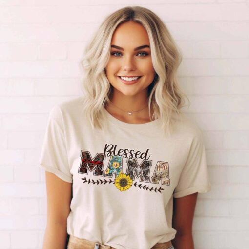blessed mama t shirt for christian moms cute mom life shirt perfect for mothers day and expecting mothers p5msj