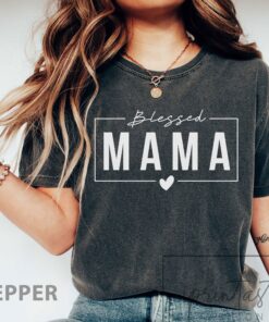 blessed mama t shirt for mom life funny mom shirt cute mothers day gift vintage style tee 8bckw