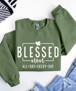 blessed mom sweatshirt for new moms pregnancy gift cute womens clothing mothers day shirt best mom ever apparel apus0