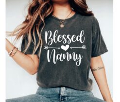blessed nanny shirt for mothers day cute grandma t shirt personalized nanny gift for birthday and special occasions mkntt