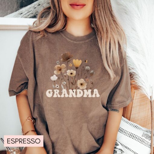 blue bow grandma shirt for new grandmas cute mothers day gift personalized nana t shirt comfort colors wsttu