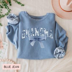 blue bow grandma sweatshirt for mothers day personalized gift for new grandma nana mimi gifts ba6on