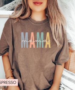 blue bow mama shirt comfort colors for mothers day birthday gifts cute mom t shirt new mom baby shower gift mxa92