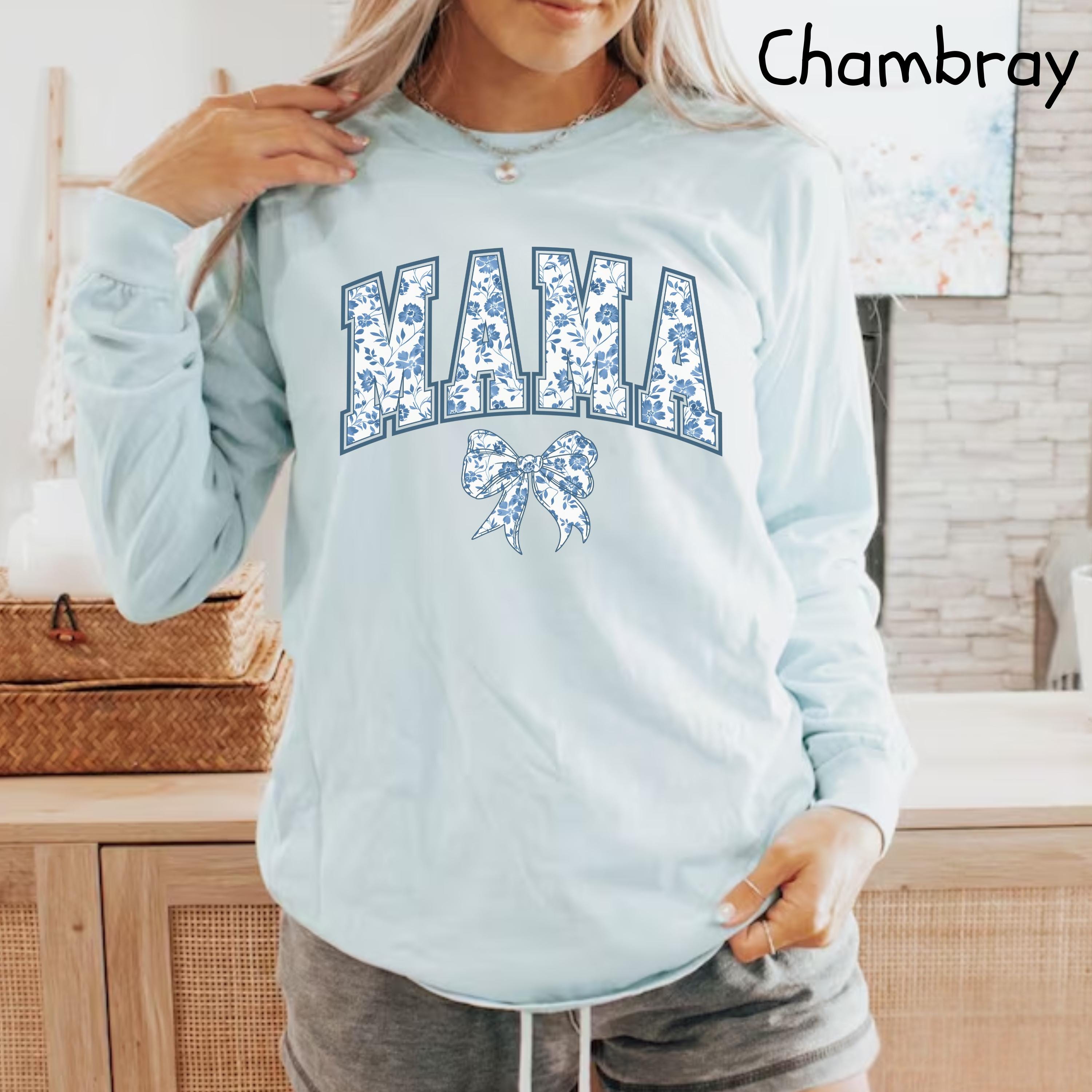 blue ribbon long sleeve mama shirt cute mom shirt for mothers day personalized mom gifts chinoiserie design s50nt scaled