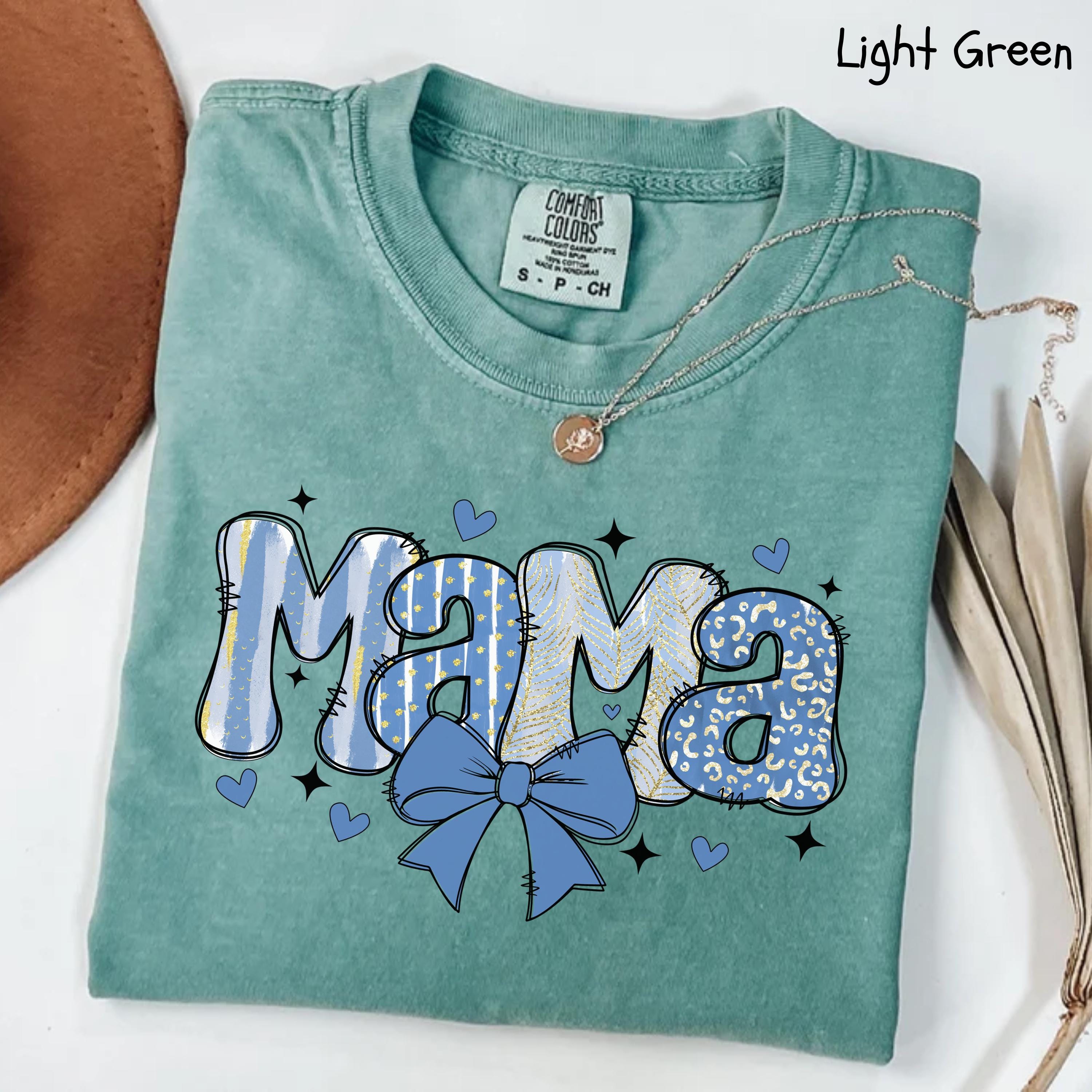 blue ribbon mama shirt cute mom shirt for mothers day girly aesthetic gift funny mom life t shirt hhvsc scaled