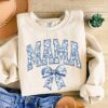 blue ribbon mama sweatshirt cute mom life shirt retro floral design perfect for mothers day gifts and new moms f6on0