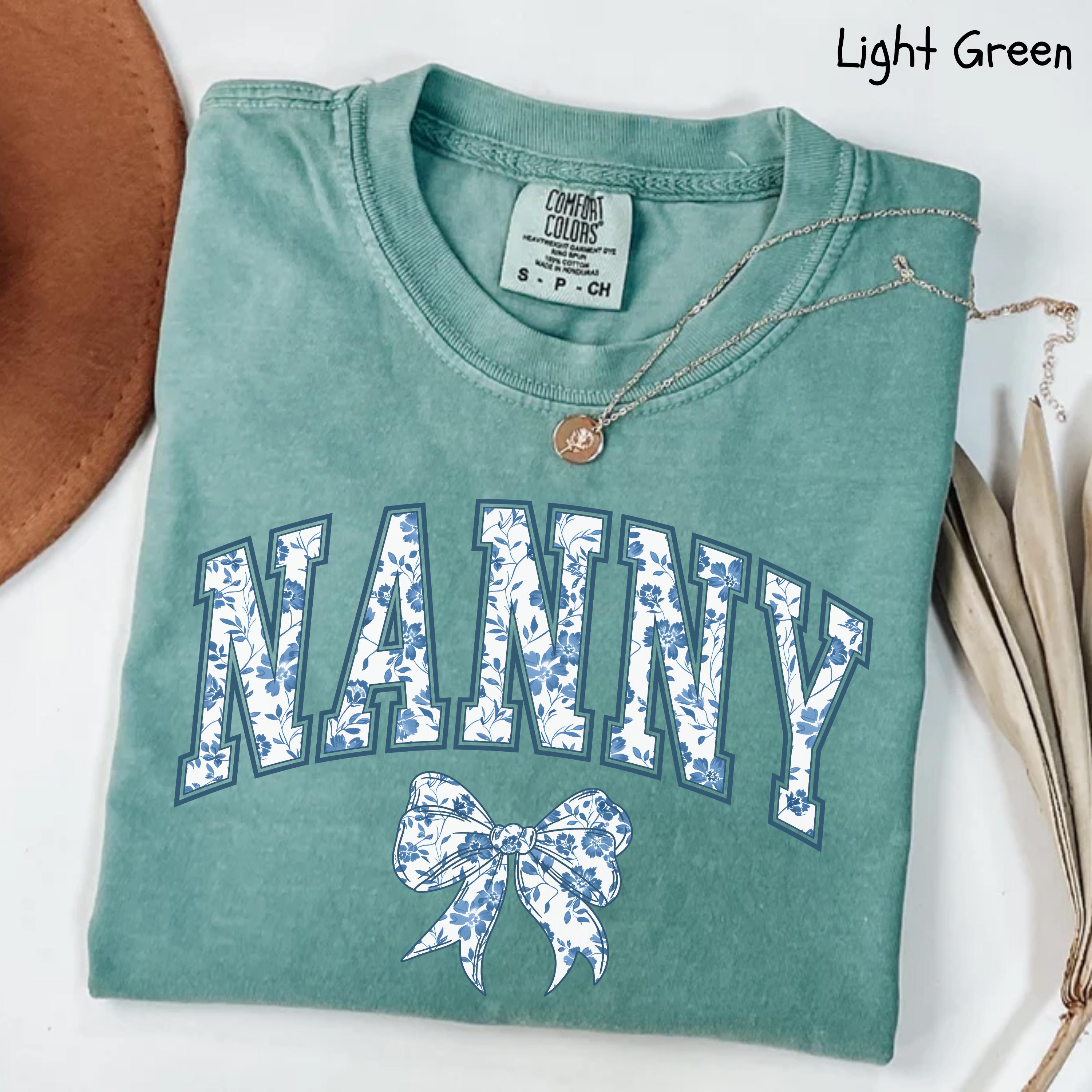 blue ribbon nanny shirt for mothers day cute mom shirt with bow chinoiserie design girly aesthetic gift for grandma uuiod scaled